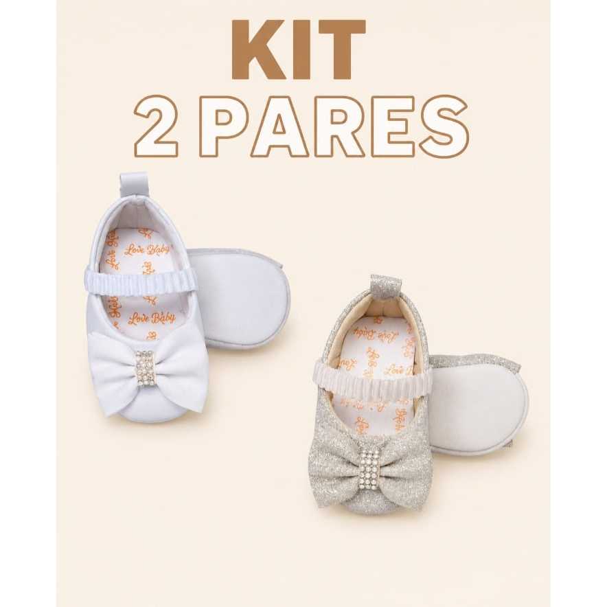 KIT MENINAS  DOIS PARES SAPATILHAS MACIAS  ELEGANTE LUXO PARA FESTAS BATIZADOS COM ESTILO PRINCESA ENCANTADORA PERFEITAS