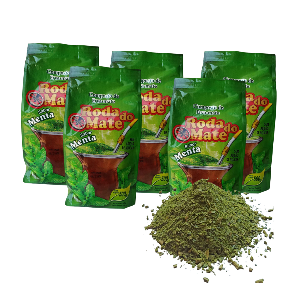 KIT5 Erva Mate  Roda do Mate Sabor Menta