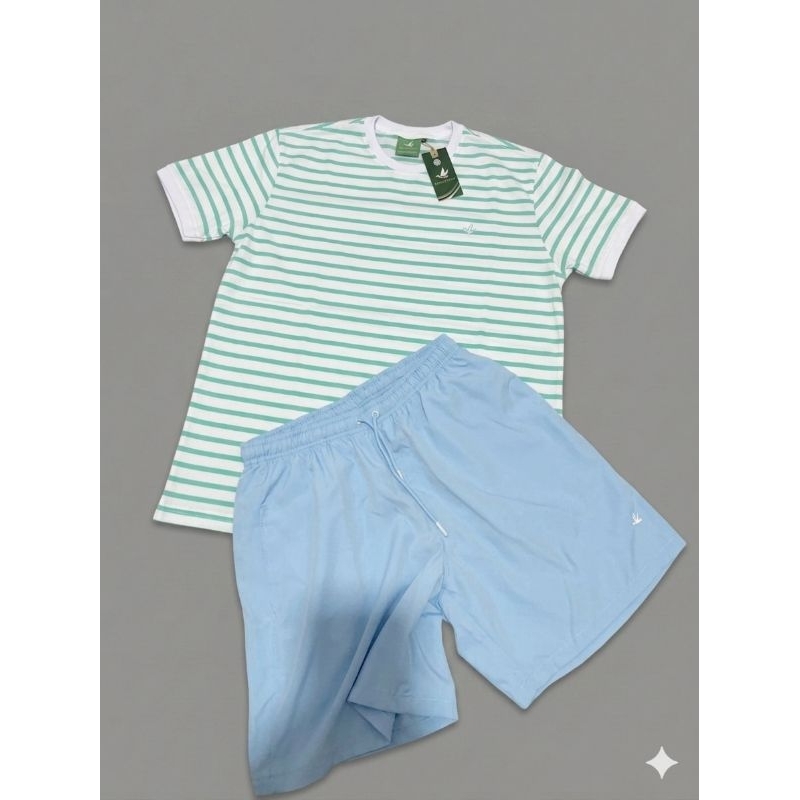 LANÇAMENTO CONJUNTO MASCULINO CAMISA BROOKSFIELD E SHORT TACTEL ELASTANO COMPLETO