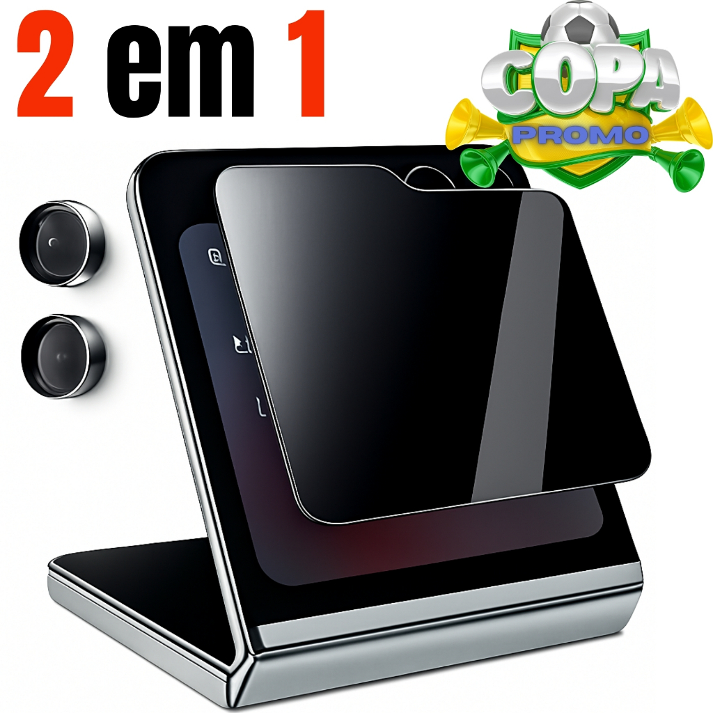Película de Tela Traseira para Z Flip 6 Privacidade + Película para Câmera