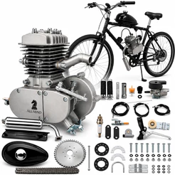 Kit Motor 80cc Legitimo Para Bicicleta Motorizada Completo 2 Tempos Original Prata
