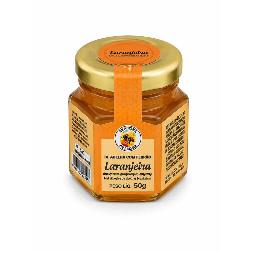 Mel Florada Laranjeira 50g Ouro Líquido 1un De Abelha Em Abelha