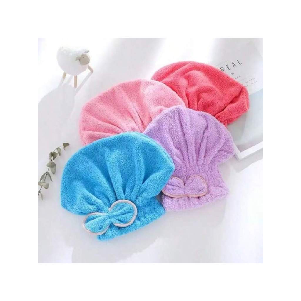 kit2 Touca para seca cabelo Mágica Touca de Banho Absorvente Toalha de Microfibra