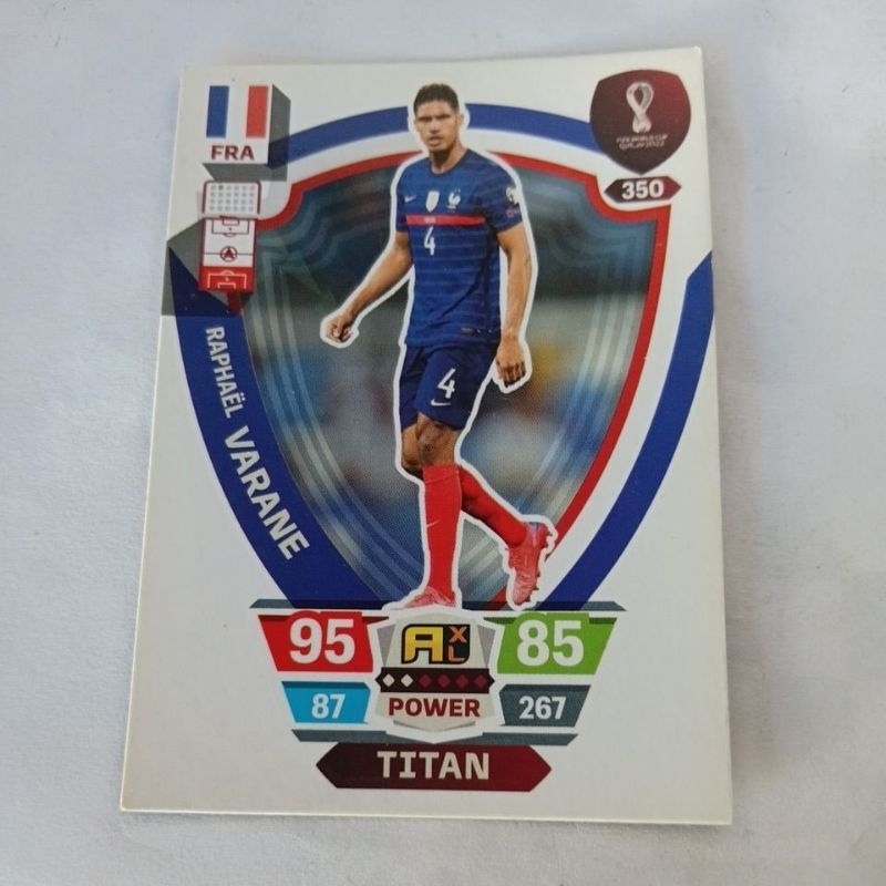 Card 2022 Qatar Adrenalyn panini Varane França