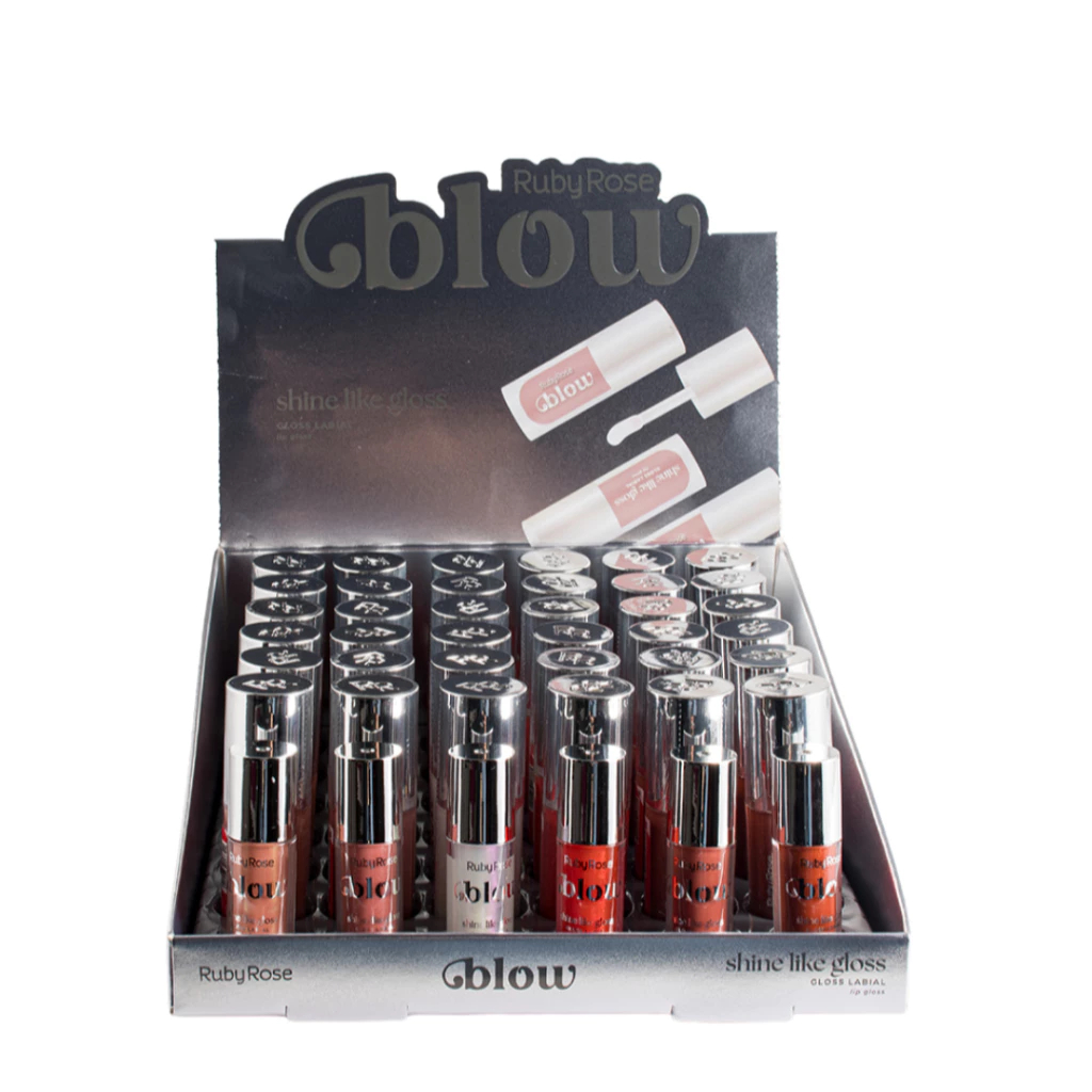 Box Gloss Labial Shine Like Gloss Blow Ruby Rose Cintilante HBL6408 - Box 36 unids
