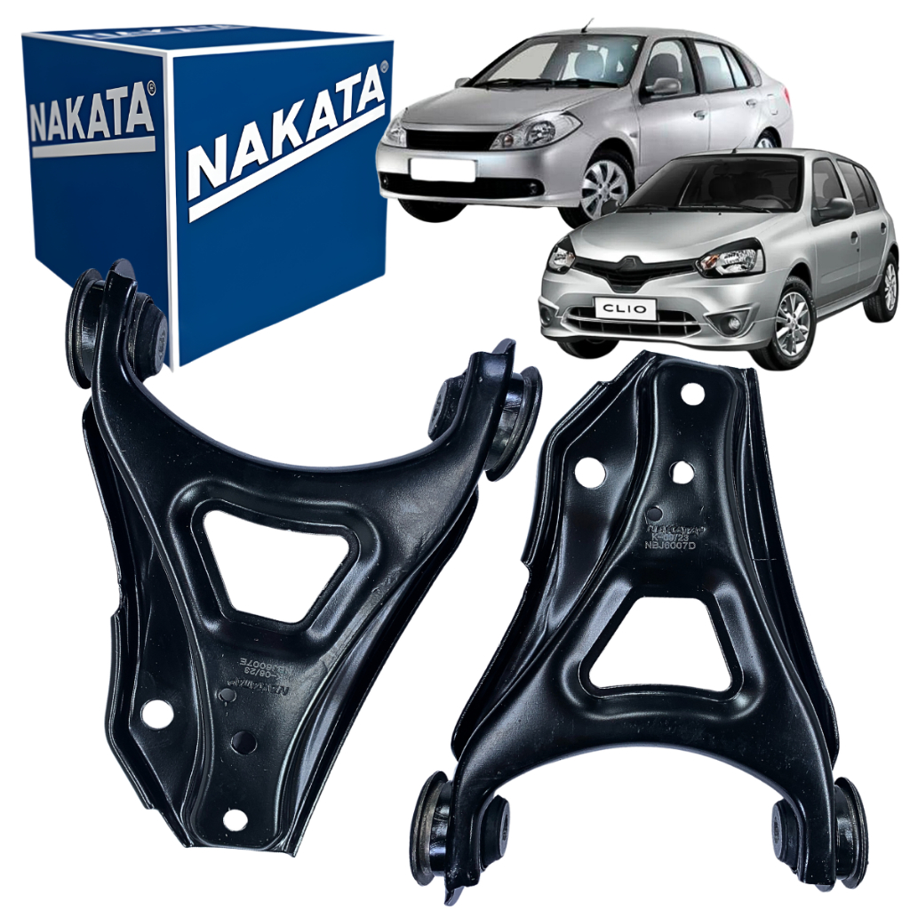 Par De Bandeja Dianteira Original Nakata Symbol 2009 a 2013 Clio 2005 a 2016