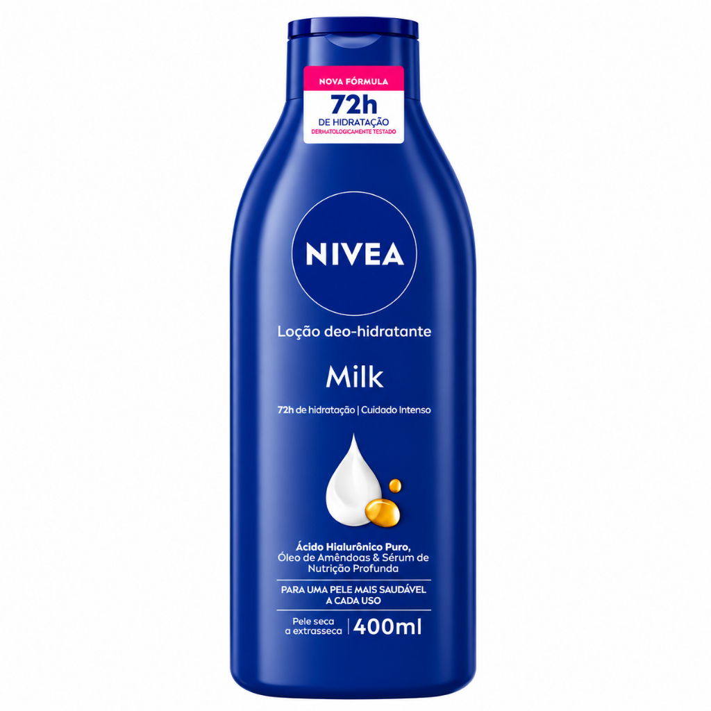 NIVEA Loção Hidratante Milk Pele Seca e Extrasseca Hidratação Profunda 400ml
