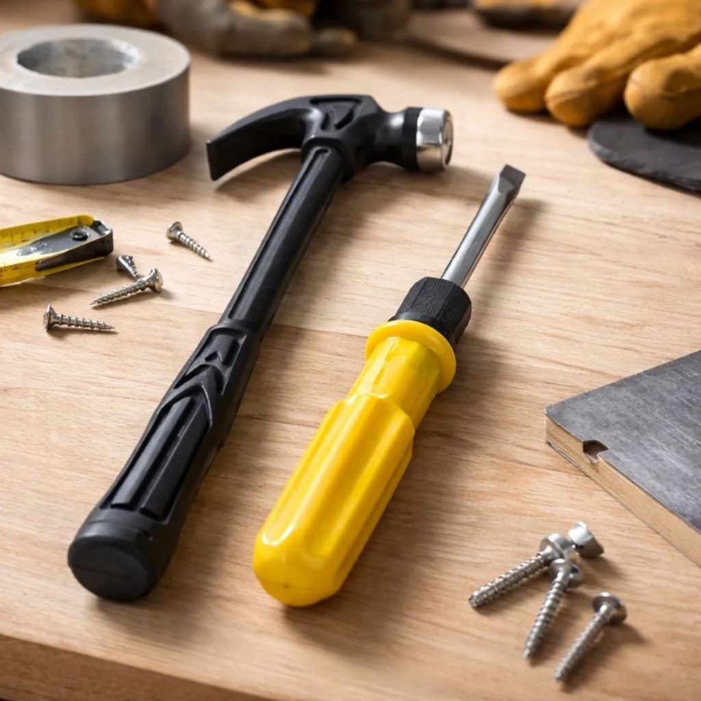 Martelo Com Ponta De Aço Ferramentas Resistente Reforma Casa Chave Philips Fenda Martelo De Orelha
