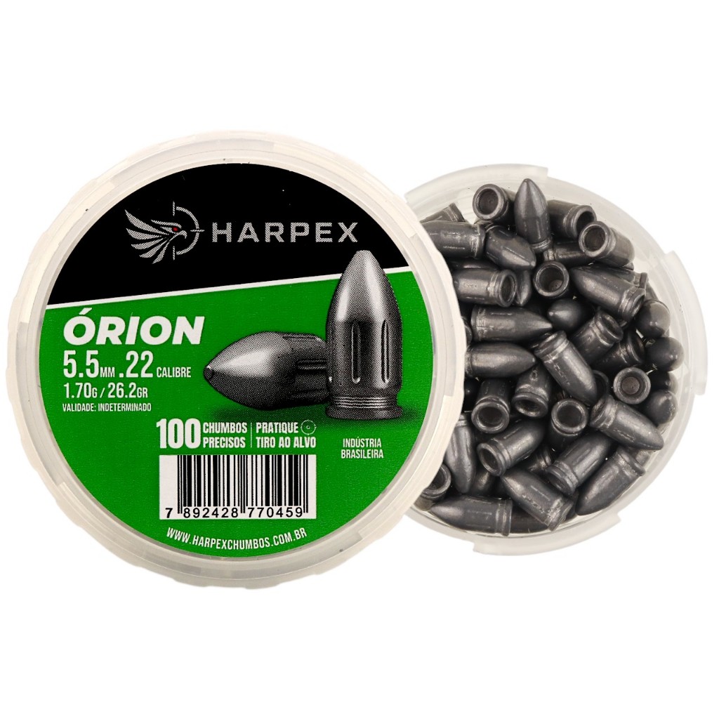 Chumbinho Harpex Órion Alta Precisão 5.5mm (.22) - 100un