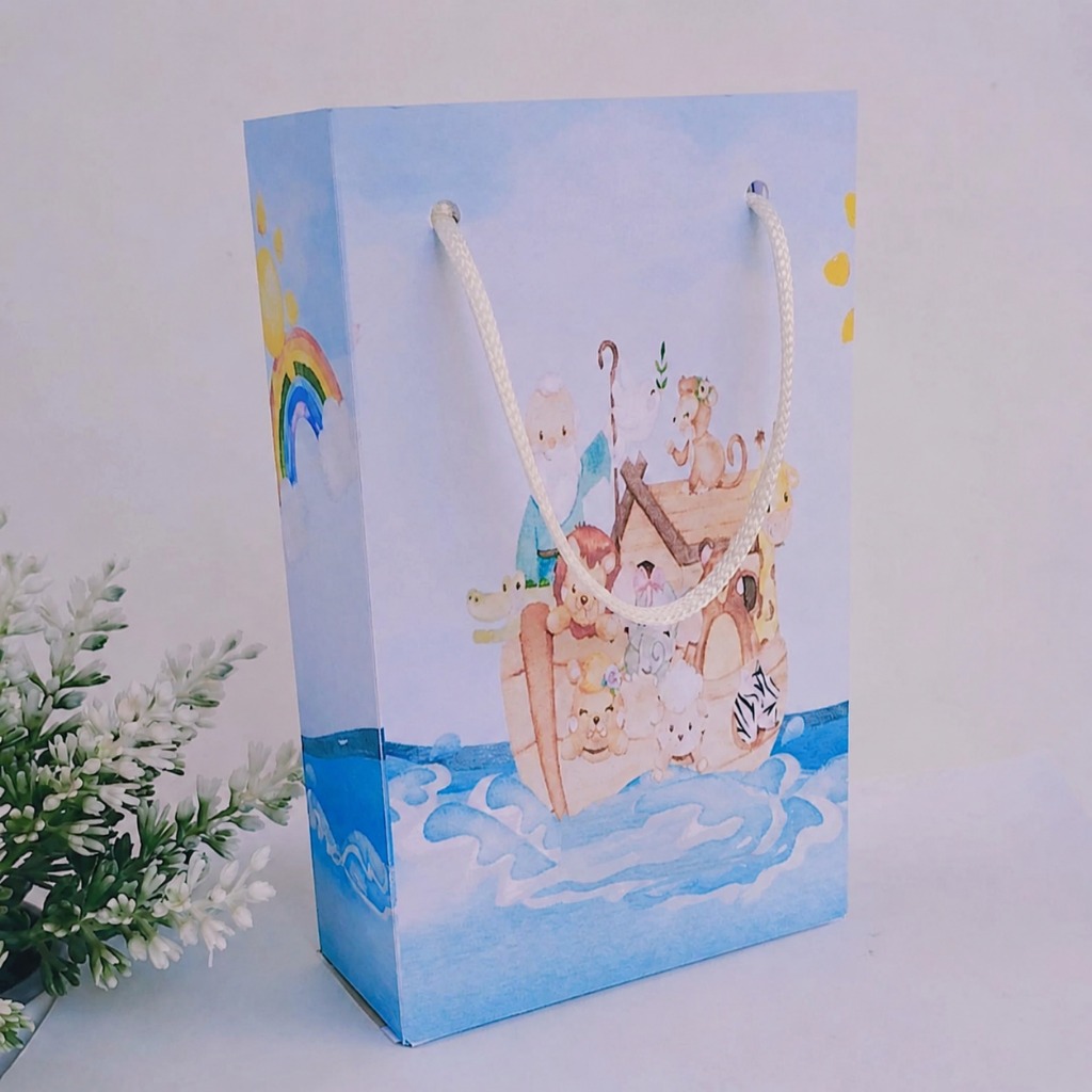 Kit Sacolinha Surpresa Festa Infantil Personalizada ARCA DE NOÉ  Lembrancinhas Aniversário PEGUE E MONTE