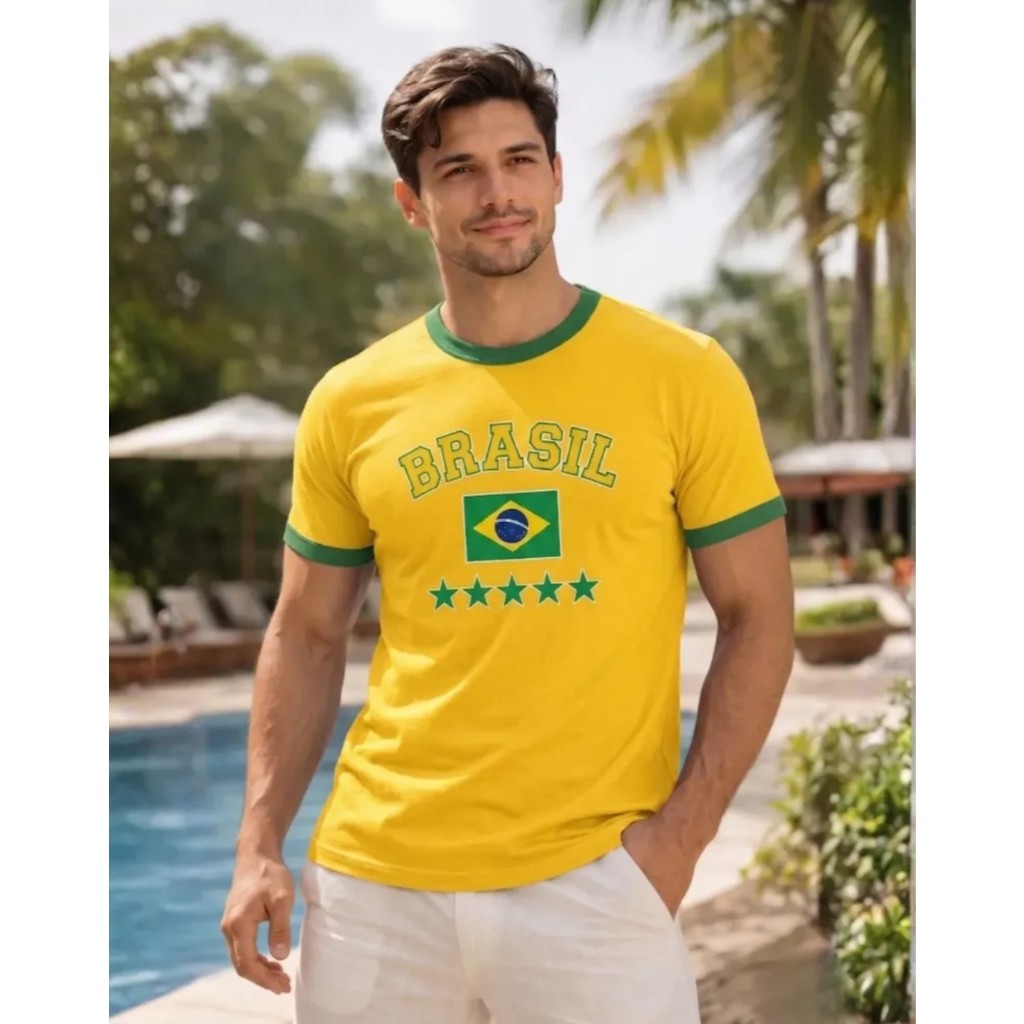 Camisa Esportiva Do Brasil Masculina Futebol Retrô SeleçãoCamisa Esportiva Do Brasil Masculina Futebol Retrô Seleção cli