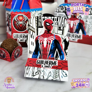 Porta Bis Duplo Homem Aranha/ caixa para doces homem aranha