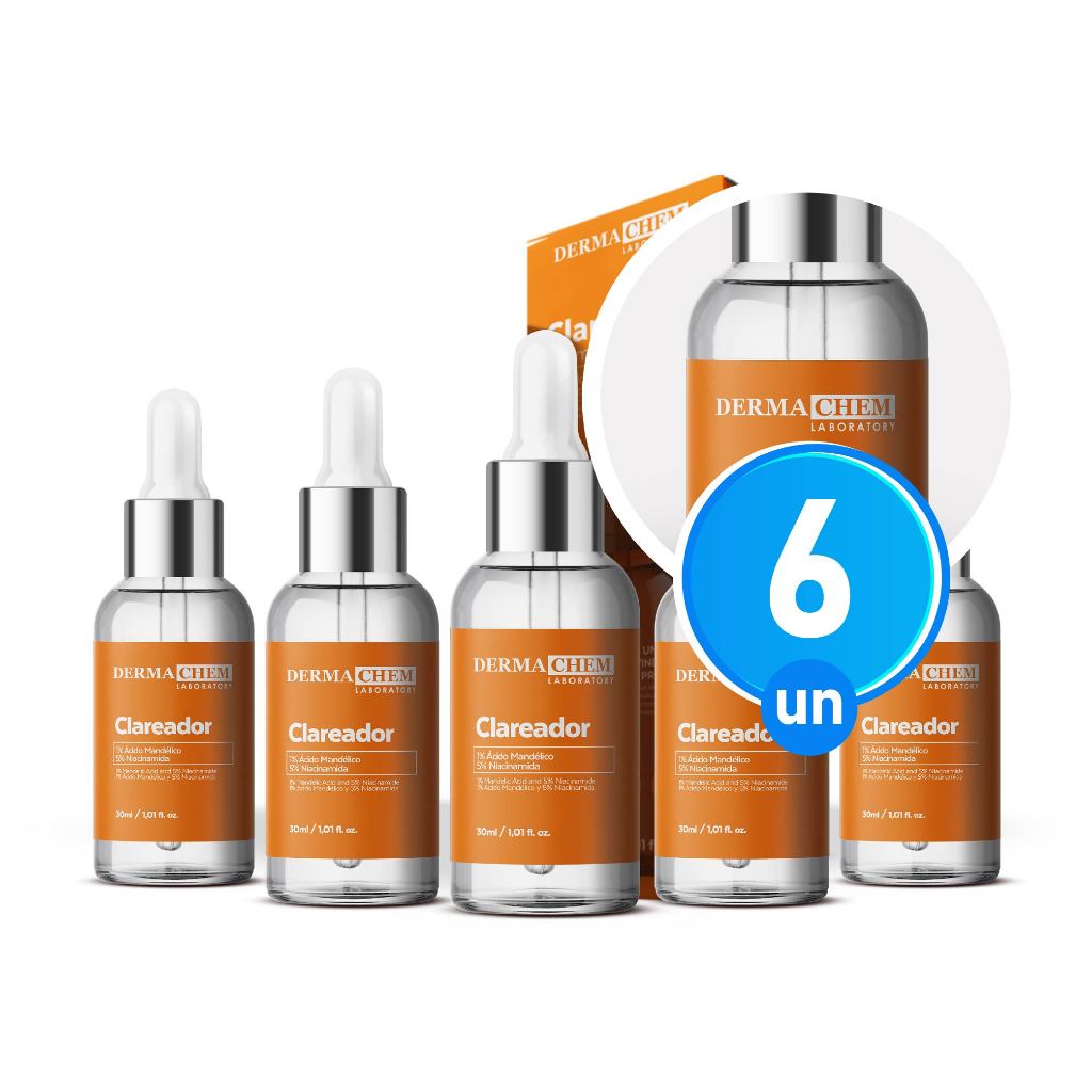 Kit 6 Sérum Clareador Clear 30ml Dermachem