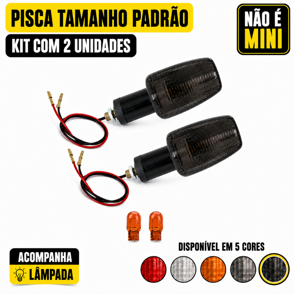 Par de Pisca Seta Universal Titan Fan 125/150 - 2000 A 2013 Fumê Escuro