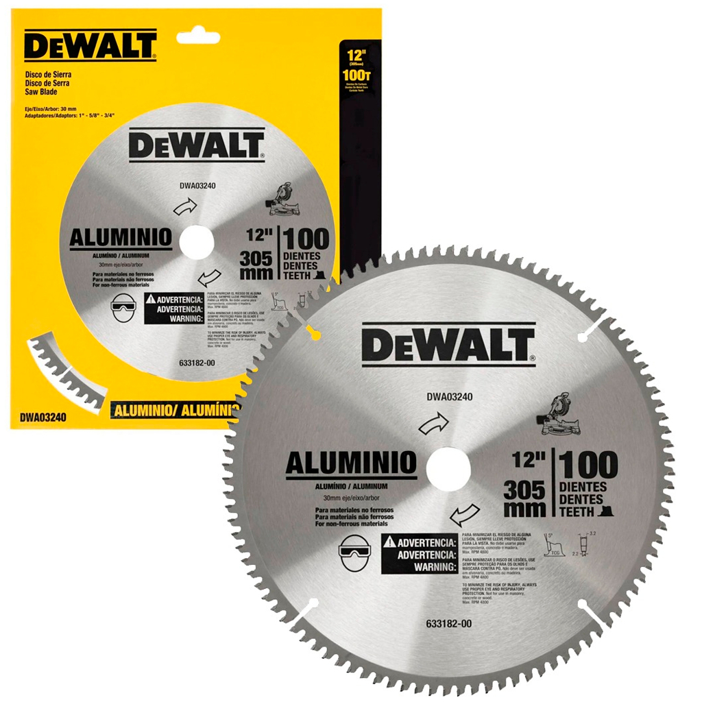 Disco De Corte Para Serra Circular 12Pol. 305mm X 30mm 100 Dentes Marcenaria Alvenaria Profissional