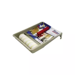 Kit 3 Pçs Bandeja E Rolo De Lã Roma 23cm Anti-respingo