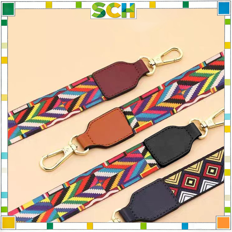 Alça de Bolsa Estampa Geométrica Colorida Durável & Estilosa para Mochila /Carteira/Necessaire