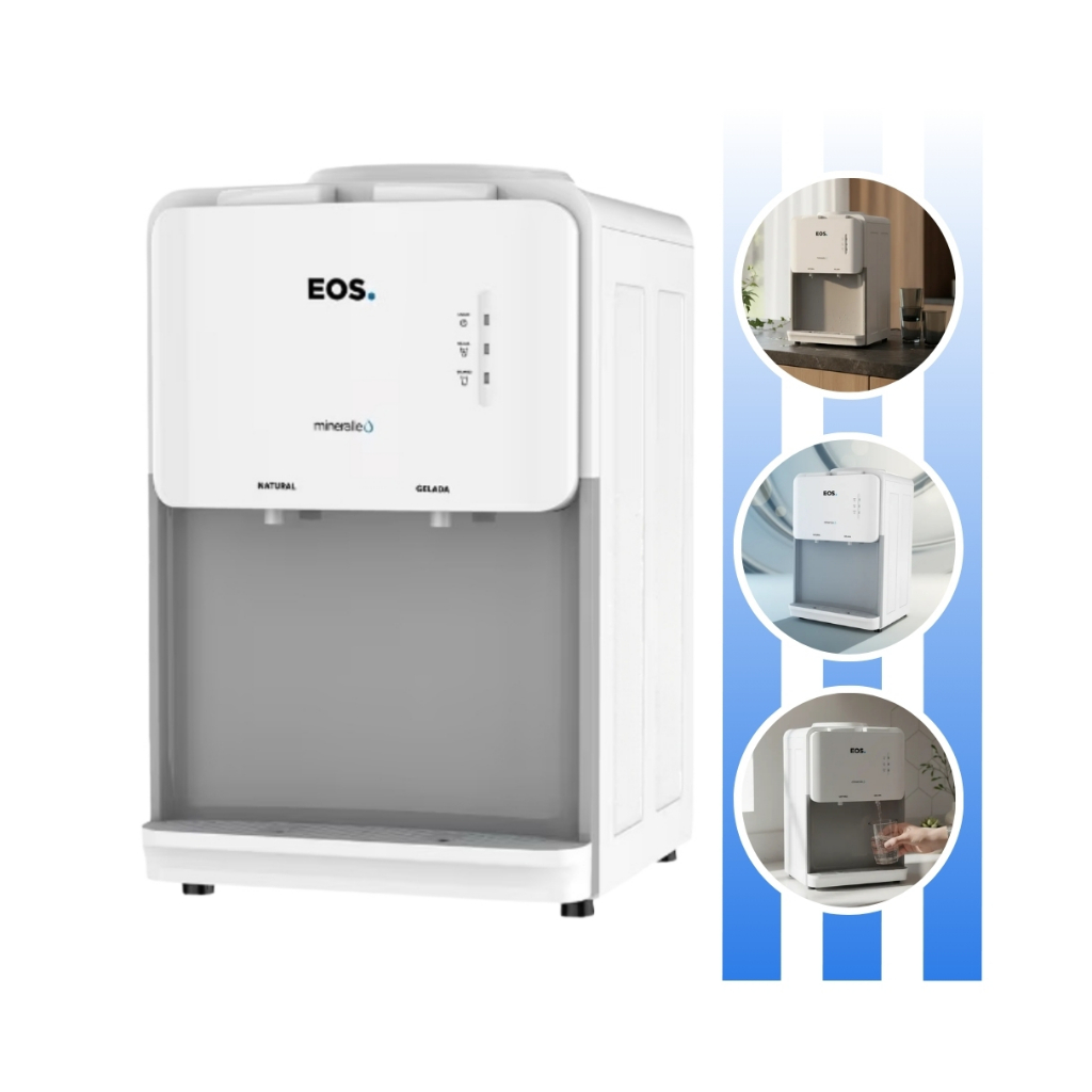 Bebedouro de Mesa para Garrafão Mineralle Compressor Branco EBC031B EOS