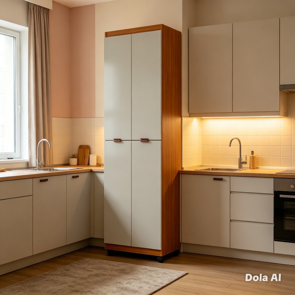 Armário Multiuso Clean 4 Portas 6 Nichos Organizador Lavanderia Quarto Cozinha – Direto Da Fábrica Com Envio Imediato