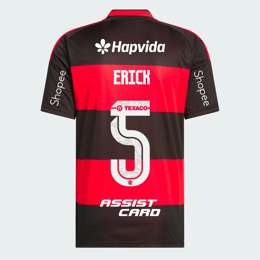 Manto Flamengo Masculina Jogo 1 Adidas 2026 – C/ Kit Patrocínio – Erick 5