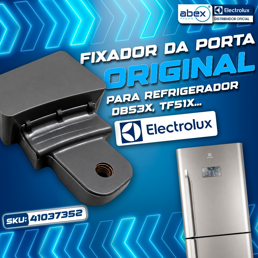 Fixador Puxador Moderno Geladeira Electrolux DB52X DT52X TF51X TF52X IB53X DB53 A07412402 Original