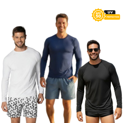 Camisa Térmica Proteção UV Masculina Demillus Manga Longa Conforto e Proteção Solar, Secagem Rápida, Tecido Leve.