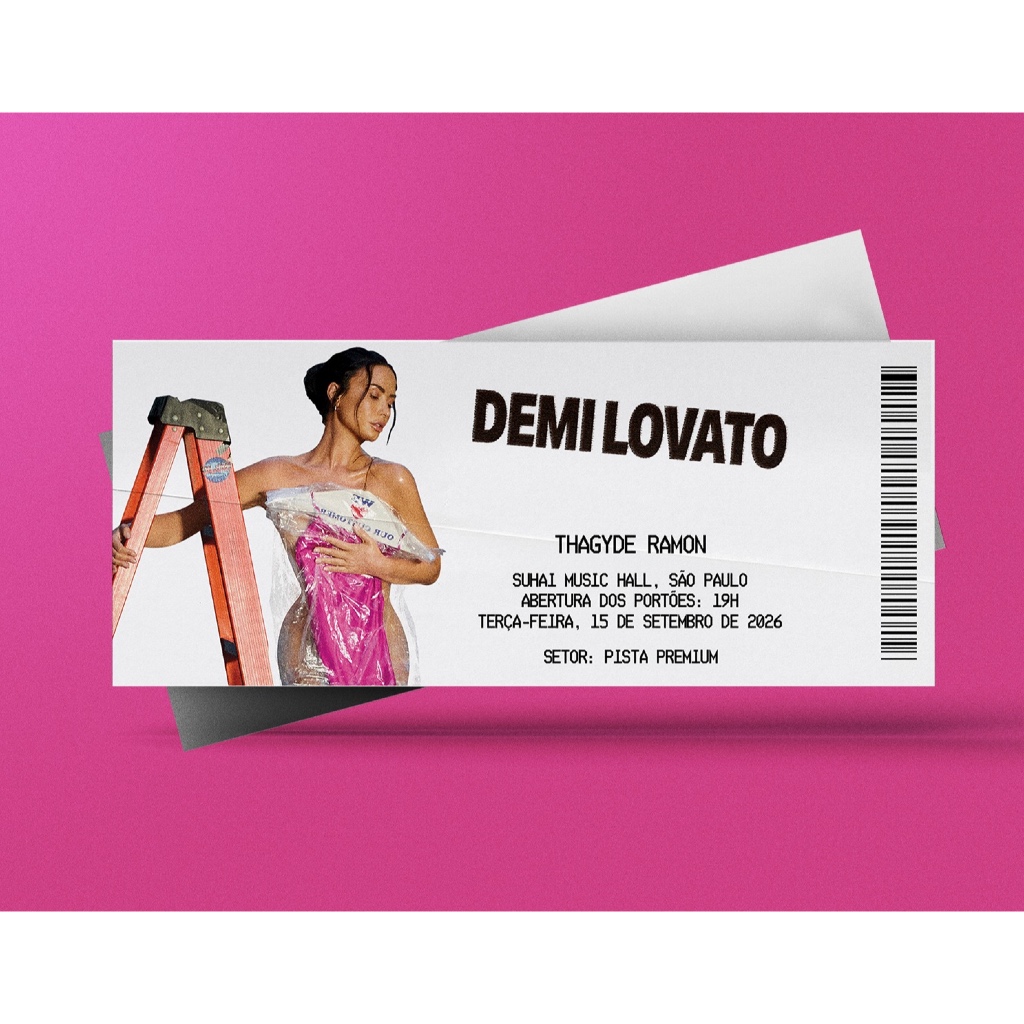 Ingresso Holográfico Personalizado Demi Lovato - It's Not That Deep