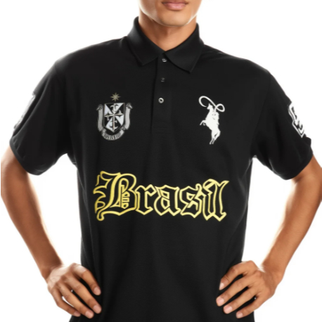 Detalhes do Camisa Polo Brasil Streetwear Masculina Premium Oversized Gola Polo Moda Luxury Malha Piquet