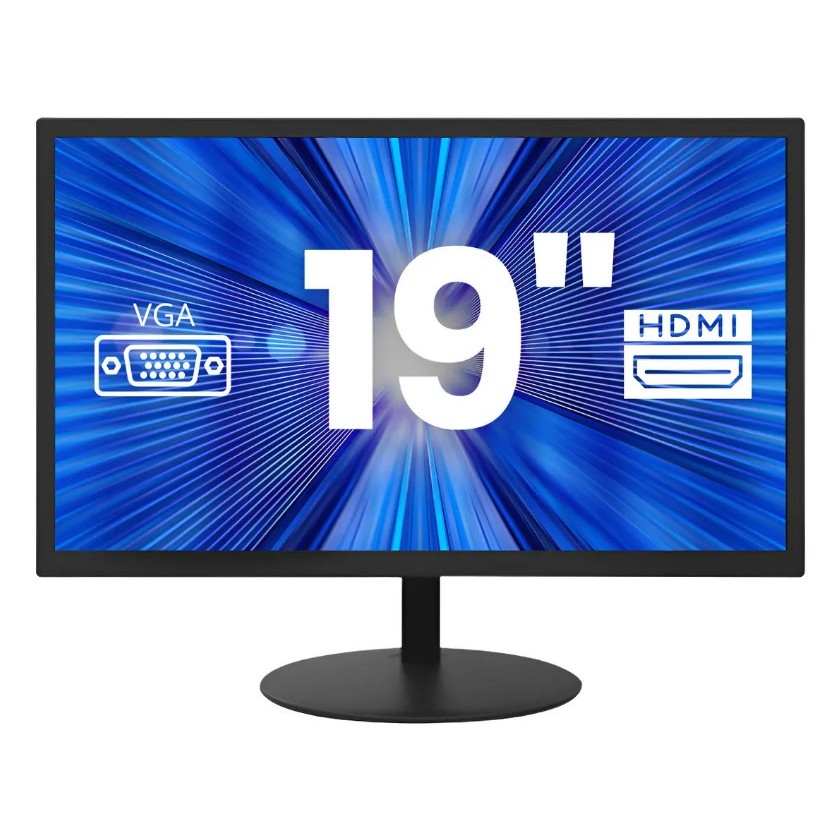 Monitor Led 19 Hd, 60hz, Hdmi Vga