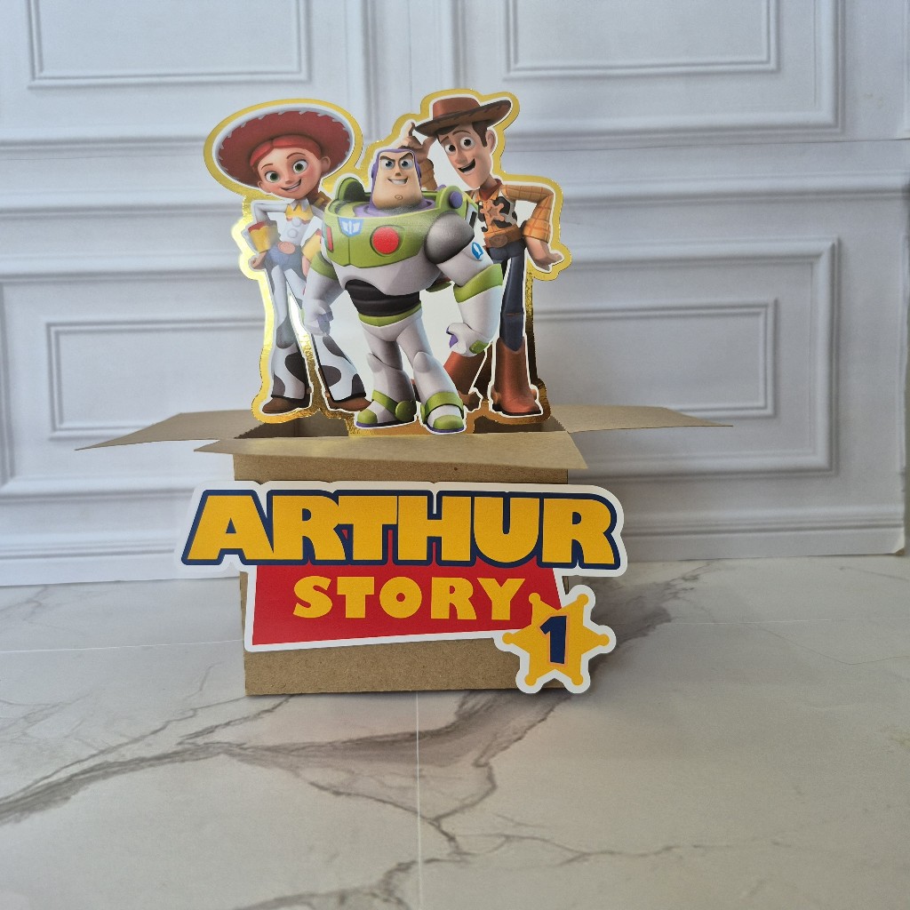 Centro de mesa Premium Toy Story personalizado - Festa infantil Toy Story
