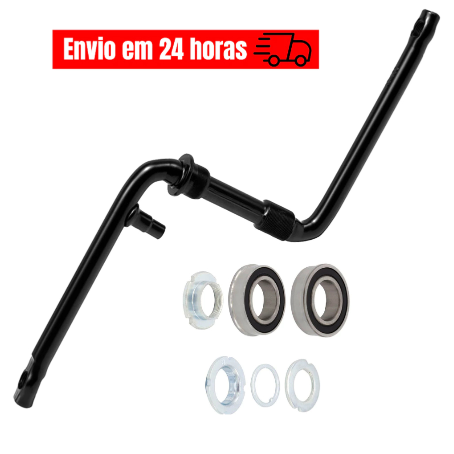 Pé de Vela Pedivela Monobloco 24 26 Z Movimento Central 45mm Rolamento NECO Bicicleta Bike