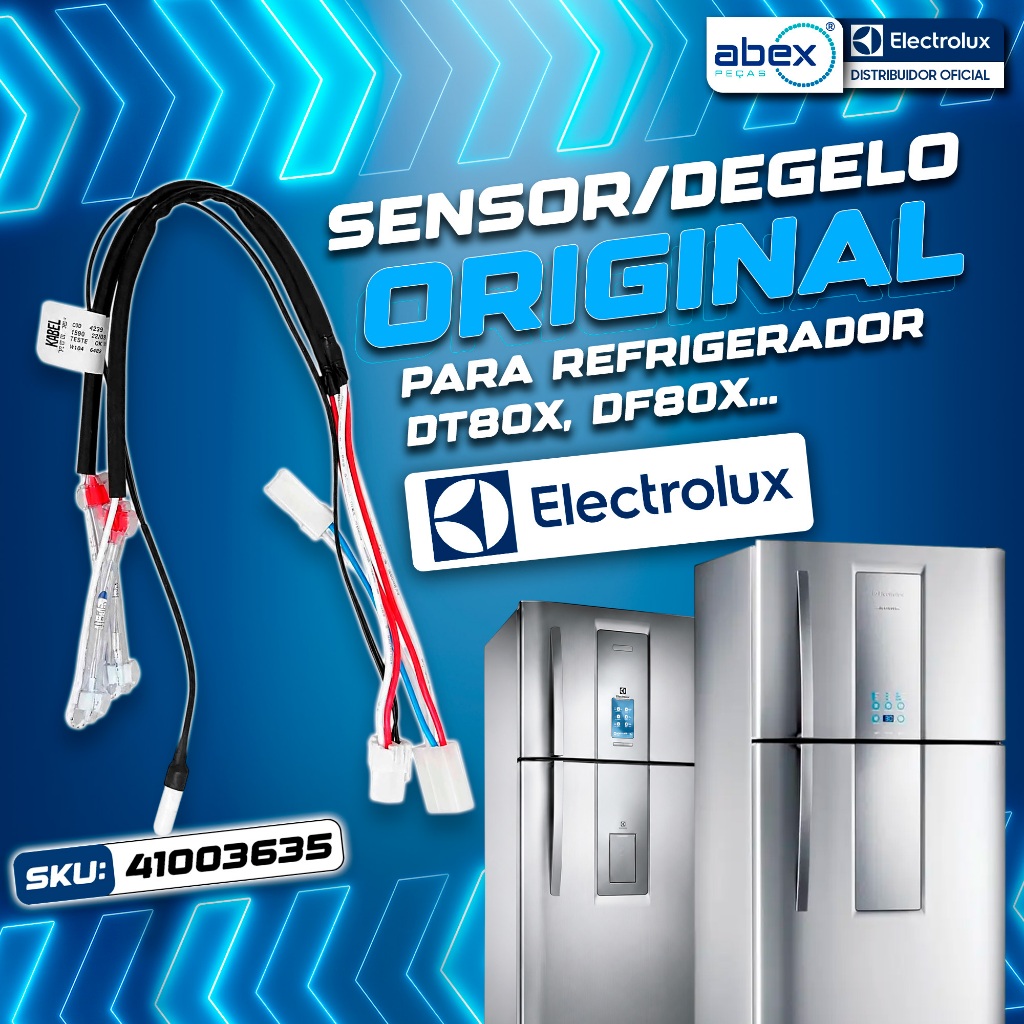 Rede Sensor Degelo Electrolux DF80 DI80 DI80X 70294643 A99808501 Com Fusível 6 Vias NF Original