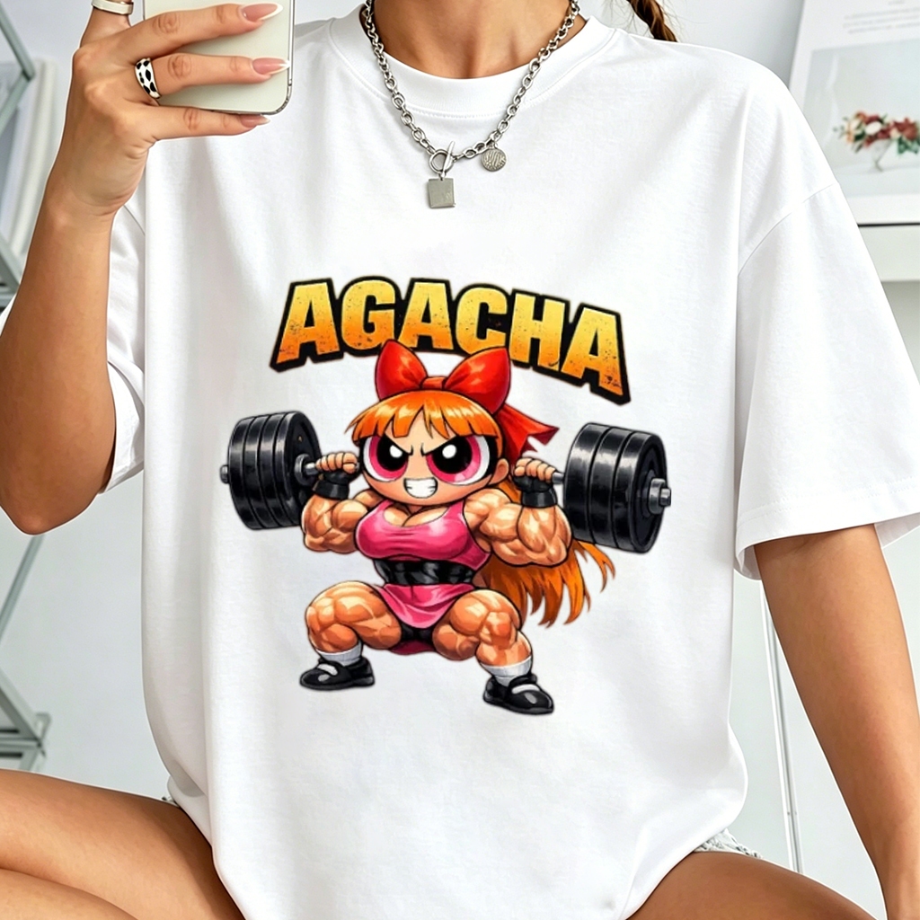 Blusa feminina Estilosa Camisa camiseta Feminina Exclusiva Meninas super Poderosas 100% algodão Oversized academia
