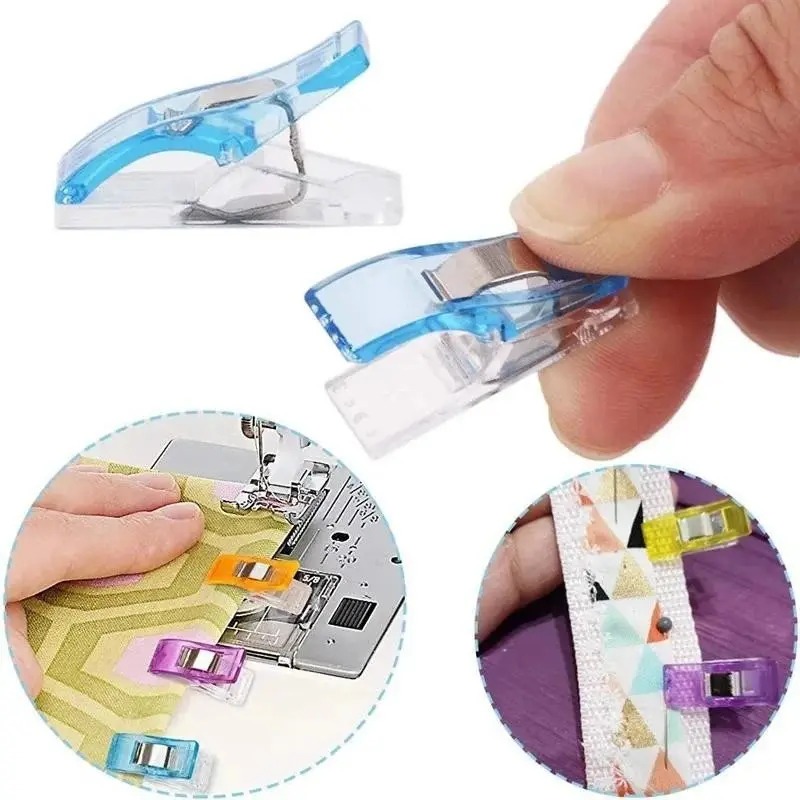Kit Mini Prendedor Tecido Clip Alinhava Costura Patchwork