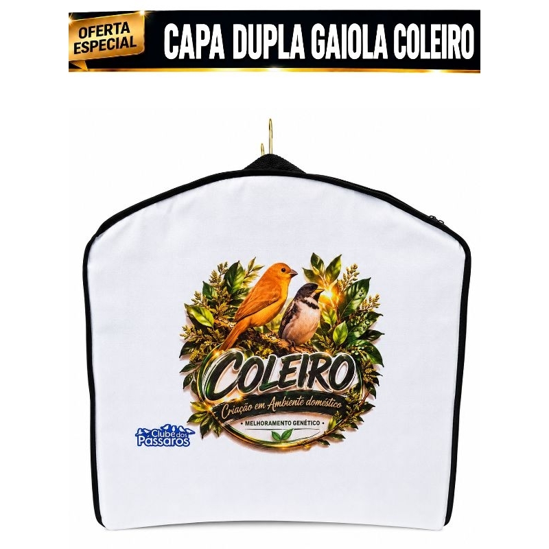 Capa Dupla Gaiola Coleiro - Medidas  37x36,5x40 cm