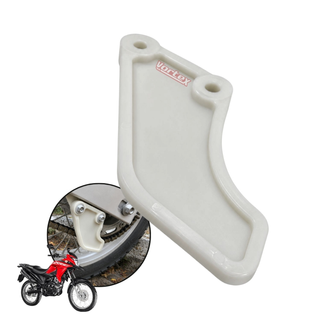 Guia De Corrente Traseiro Xre 190 Bros 150/160 Branco Vortex