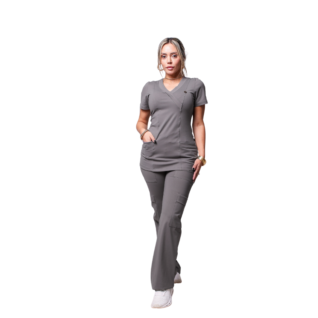 Conjunto Scrub Pijama Cirúrgico Verona Shade Toque Geladinho Poliamida