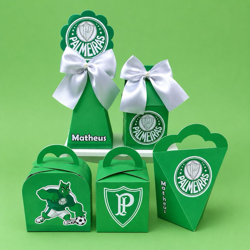Kit Personalizado Palmeiras PEGUE E MONTE Kit Festa Caixinha Infantil Festa Futebol Verdão
