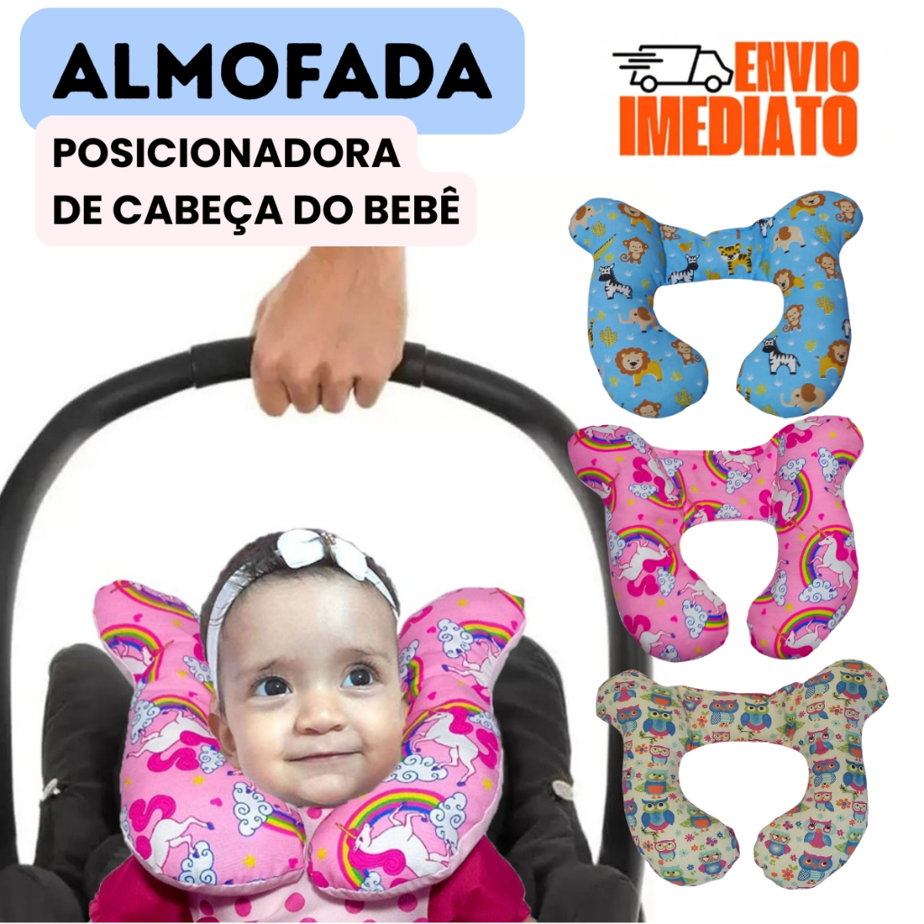 Almofada Para Pescoço Com Apoio Cabeça Bebe Cadeirinha