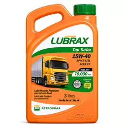 Óleo Lubrificante Mineral Lubrax Top Turbo 15W-40 API CI-4/SL ACEA E7 - Lubrax 3 Litros