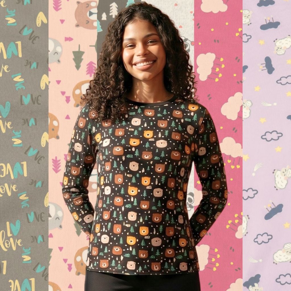 Pijama Sortido Estampa Variada Conforto Feminino Conjunto Calça Blusa Quentinha no Inverno Promoção