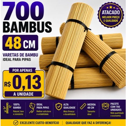 700 Varetas Taquara 48cm Para Viveiro Papagaio Raia Gaiolas Artesanais Revenda Atacadista