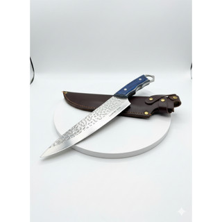 Faca para Churrasco Luatek LAF74 Cabo Azul com Bainha