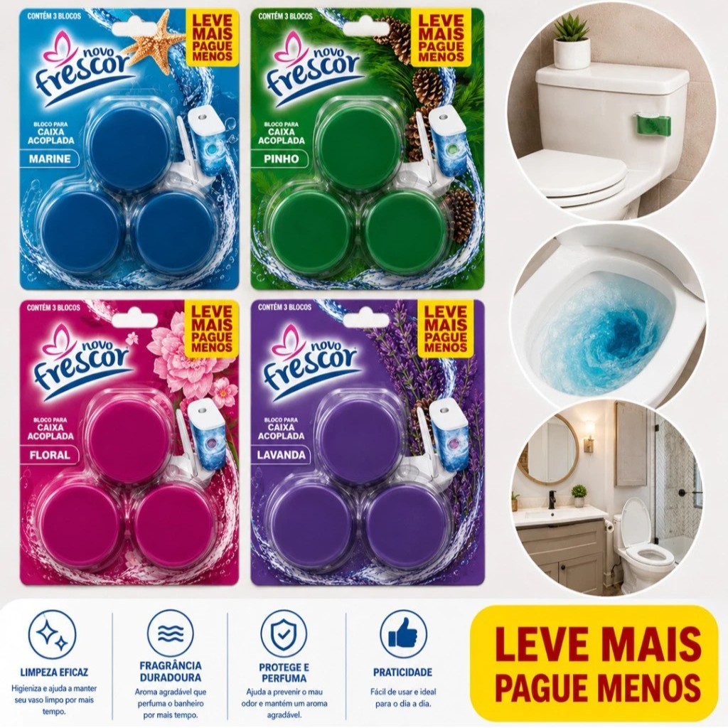 Kit C/ Bloco Sanitário Acoplada Pastilha Tablete Para Caixa Acoplada Pedra Sanitária banheiro