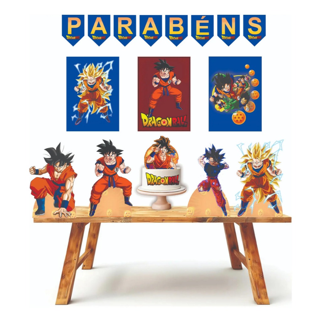 Kit festa em casa personalizado fazemos todos os temas Dragon Ball