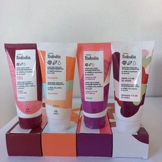 Creme Hidratante Corporal Natura Tododia 200ml: Algodão, Macâdamia, Cereja e Avelã, Avelã e Cassis, Tâmara e Canela