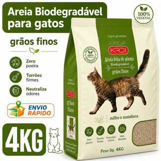 Areia Higiênica Kadi Biodegradável para Gatos 4kg