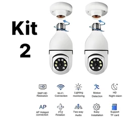 câmeras De Câmera De Segurança Infravermelha À Prova D'água Com 360 ° LED Externa Sem Fio , Wi-Fi 2.4G
