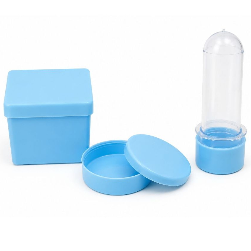 Kit 30 Lembrancinhas-Caixinhas 5x5, Tubetes 8cm, Latinhas 5x1 -10 unidades de cada - Azul Candy