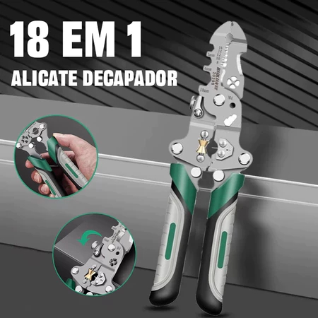 Alicate Ferramenta Multifuncional Descascador Cabo Cripador Decapador Fio Cripagem
